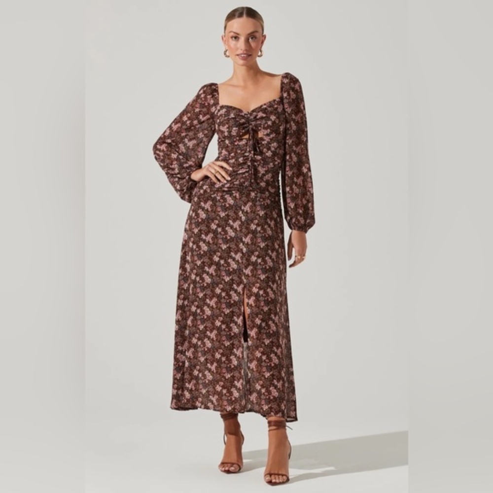 ASTR the label Floral Cutout Maxi Dress